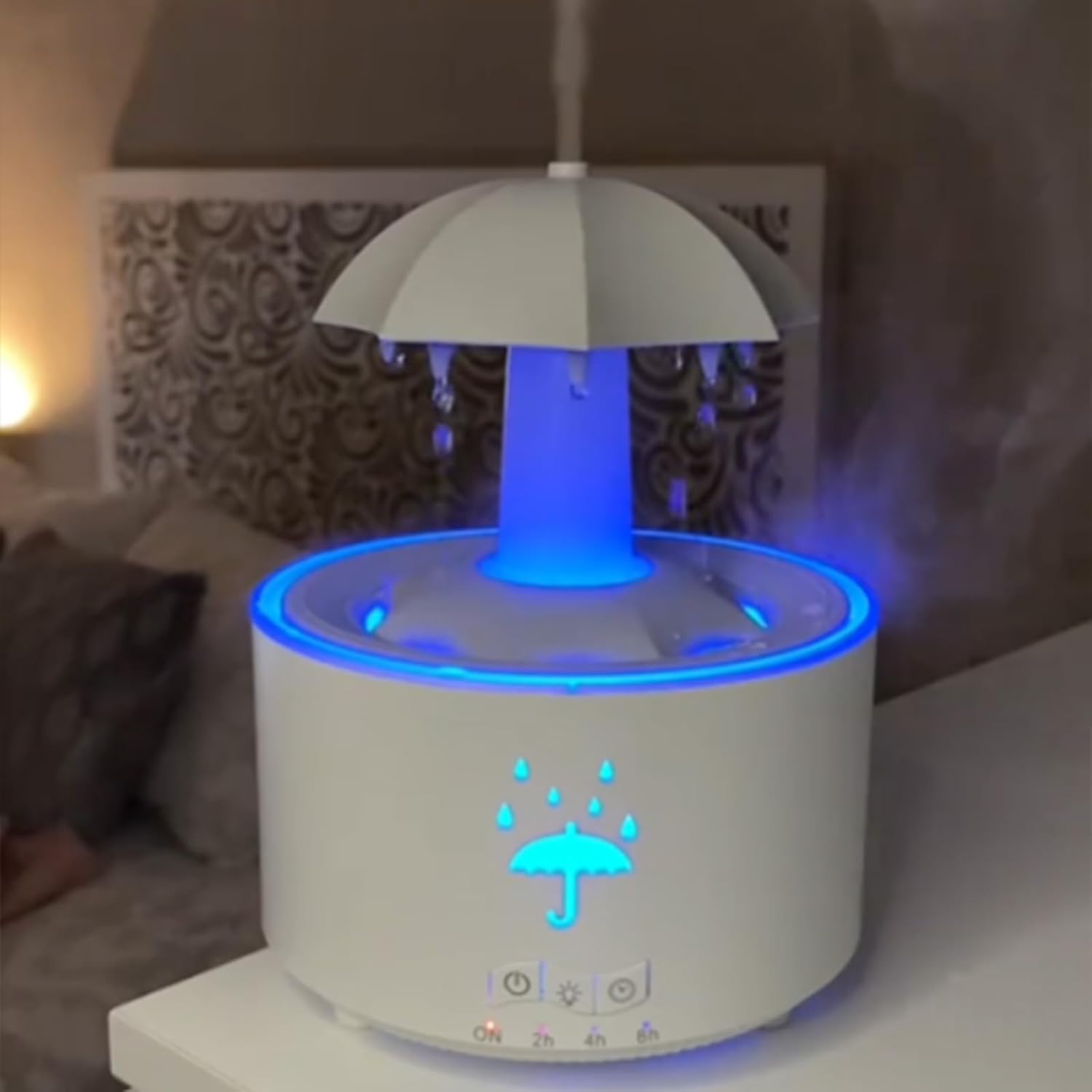 Generic Umbrella Humidifier, 7-Color LED Rotating Aroma Diffuser With Remote