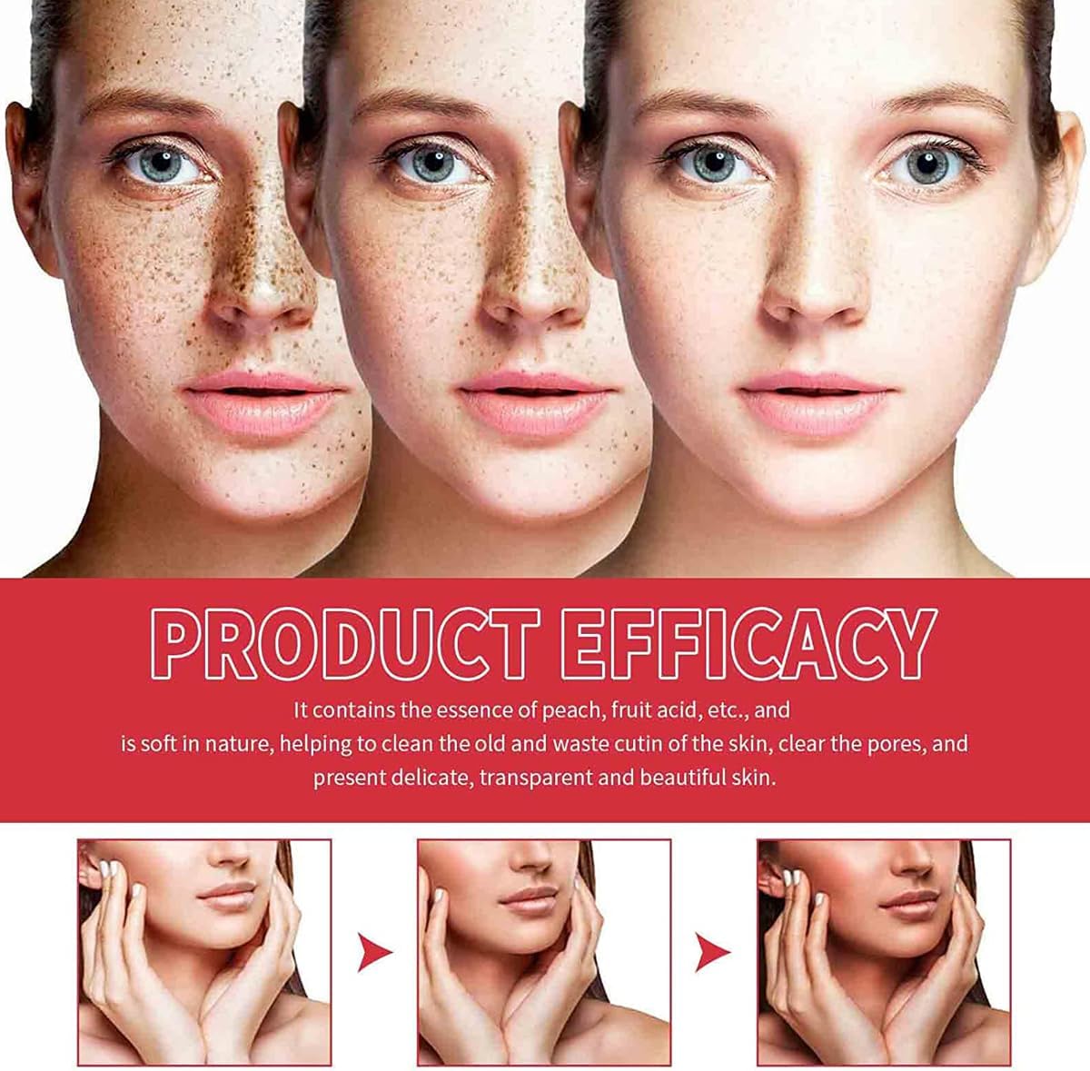 Peach Extract Exfoliation, Peach Extract Fruit Acid Exfoliating Face Gel