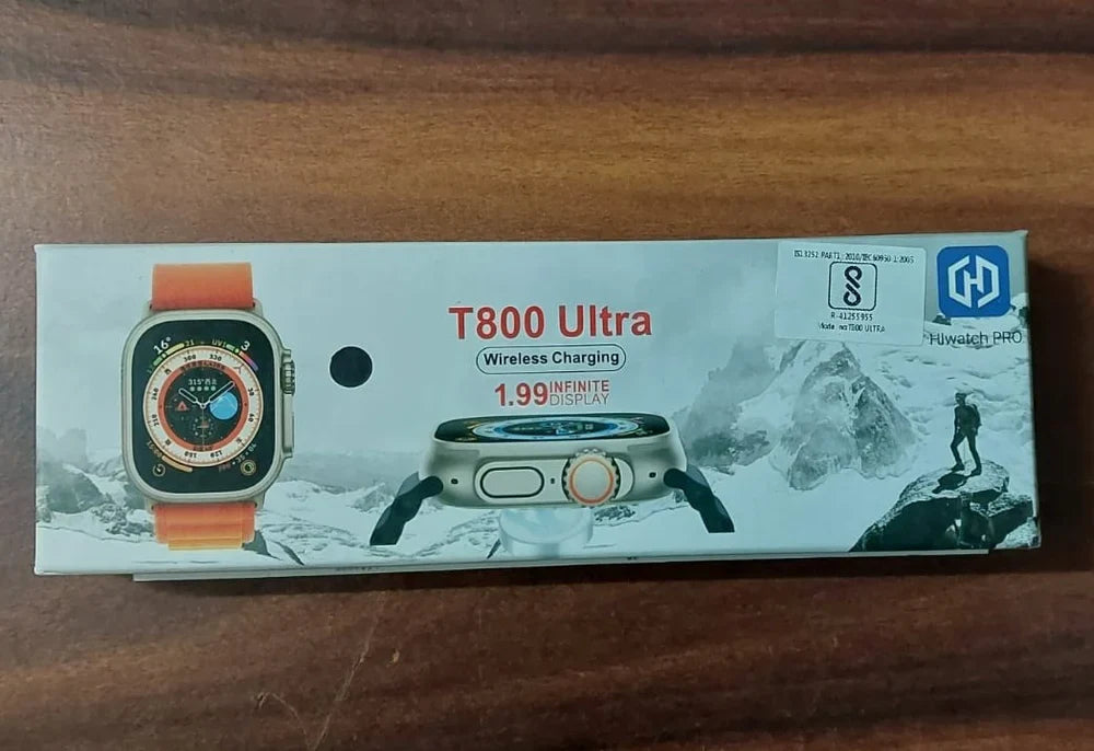 Hiwatch Pro Black T800 Ultra Wireless Charging Smart Watch